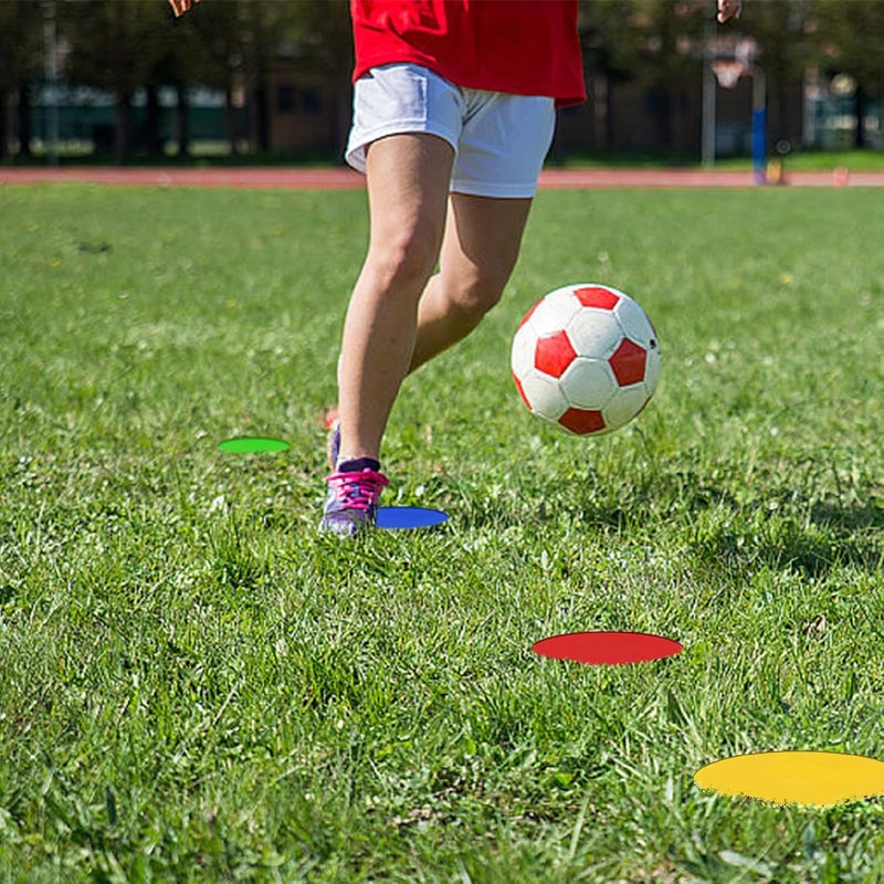 YIRUIDD 9 Inch Non Slip Rubber Agility Markers,Flat Field Cones Floor Dots for Soccer Basketball Sports Speed Agility Training and Drills(5Pcs,with Net Bag) - Image 5